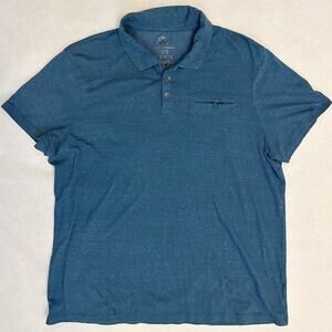 Rock Republic Iconic Polo Shirt Mens XXL Blue Short Sleeve Pocket Casual 2XL